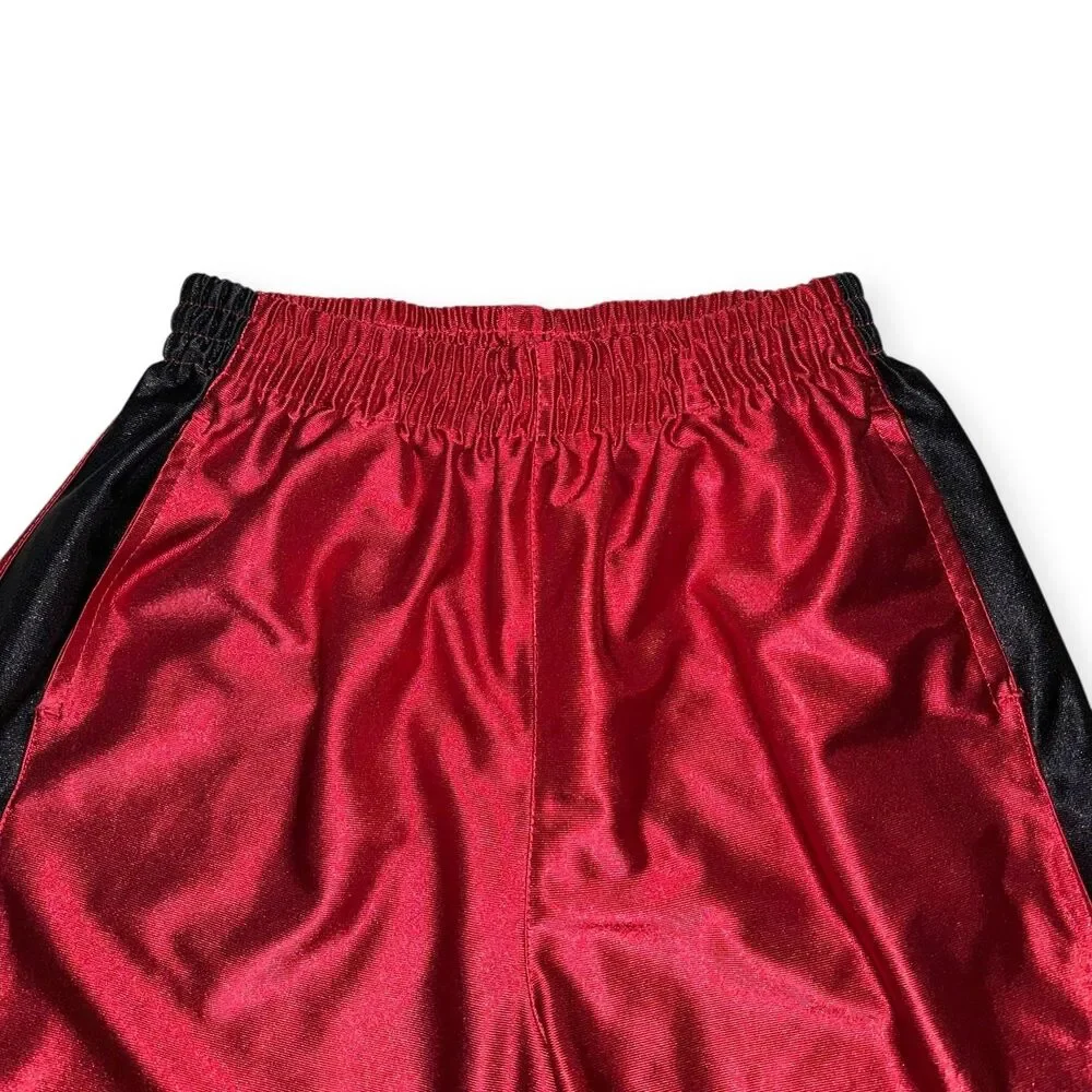 Jordan Vintage Super Rare Basketball Dazzle Shorts Silky Red Black Youth XL Smal